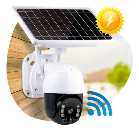 Cámara de seguridad PTZ solar HD 360° + Tarjeta de memoria de 128 GB ¡IMPERDIBLE!